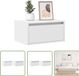vidaXL Nachtkastjes met LED's, 2 stuks, wandgemonteerd, wit