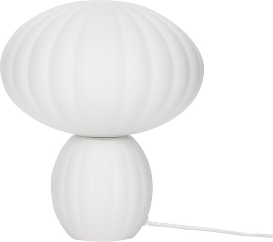 Hubsch Interior HÜBSCH INTERIOR - Witte tafellamp van melkglas, opaalglas - ø23xh28cm
