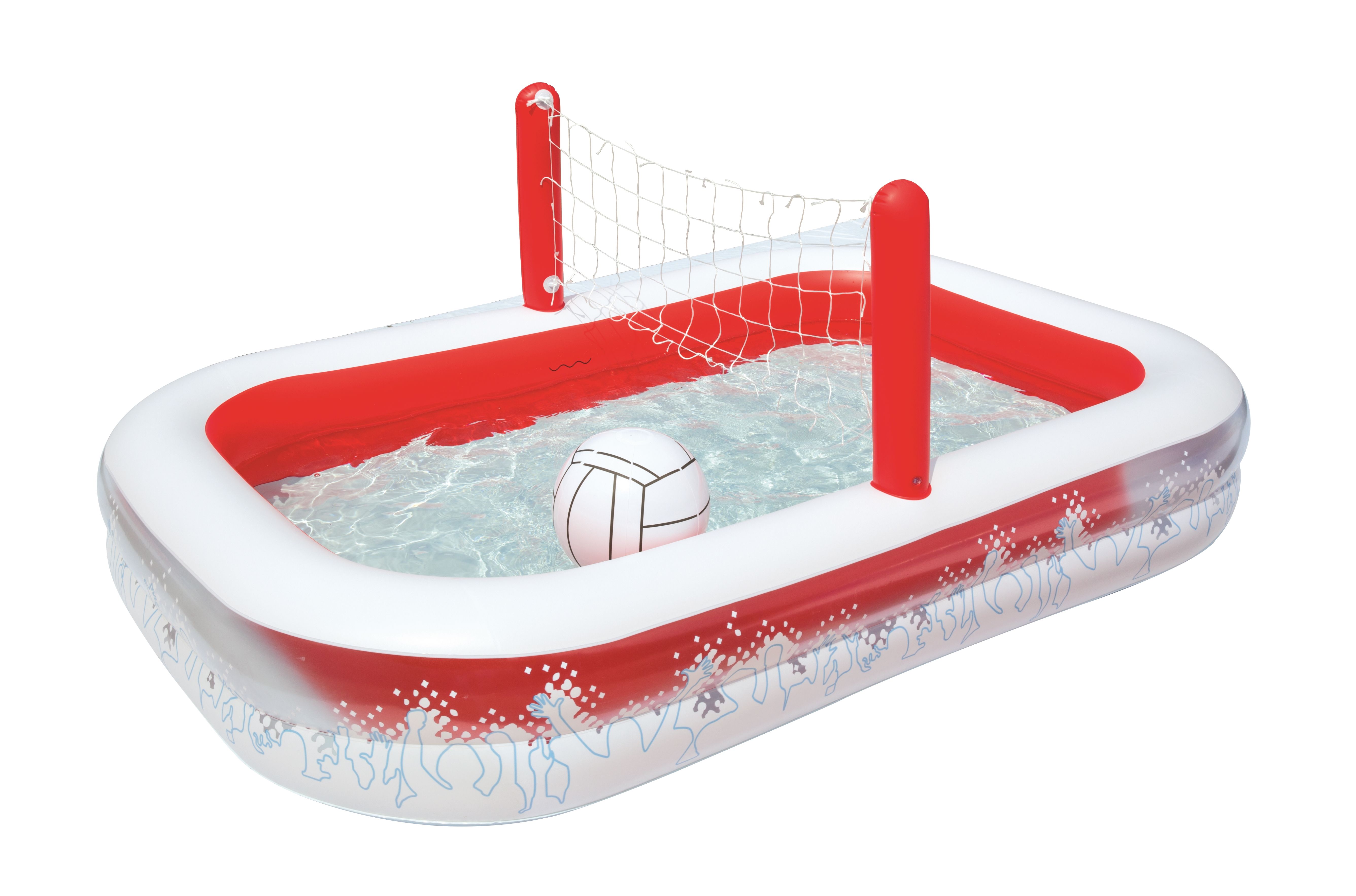Bestway Playcenter A-volley - Kinderzwembad - Wit/Rood - 254x168x97cm
