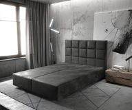 DELIFE Boxspring-frame Dream-Fine microfibre anthracite vintage 160x200