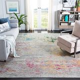 Safavieh Madison MAD440 tapijt voor woonkamer, slaapkamer of elk interieur, 91 x 152 cm, grijs/goud