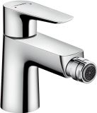 Hansgrohe Talis e 1 gats bidetkraan - met push open garnituur - hoogglans chroom