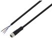 TRU COMPONENTS TC-13751932 Aansluitkabel M8 x 1 Aantal polen (sensoren): 3 Bus, recht 2 m Zwart