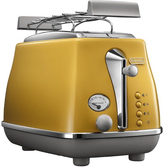 De'Longhi Icona Capitals 2-slice Broodrooster - Geel