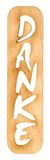 Petra's knutsel-News A-SZ199120 20 x houten opschrift "Danke", uitvoering: verticaal