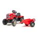 Falk Terra Maxx Tractor voor kinderen met aanhanger, vanaf 2 jaar | Openbare kap en verstelbare zitting