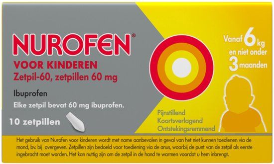 Nurofen Zetpil voor Kinderen 60 mg - 10 stuks