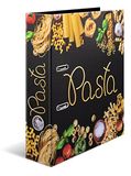 HERMA Ordner A4 Pastapasta, 7 cm breed, receptenmap om zelf te schrijven en op te plakken, keukenmotief, receptenboek met glanzende afwerking en binnenprint voor kookrecepten