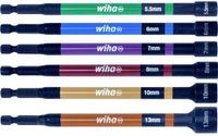 Wiha jeu de douilles magnétiques avec codage couleur, 150 mm - 6 pièces 1/4" - 47035