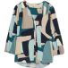 TOM TAILOR Blouse beige / lichtblauw / petrol / zwart
