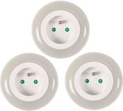 Home Deco Kids LED nachtlamp met lichtsensor - 3x - kinderkamer - extra stopcontact - energiebesparend