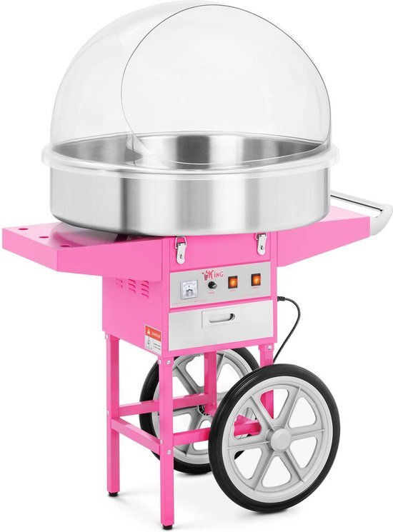 Royal Catering Suikerspinmachine met onderstel - 72 cm - Spatscherm