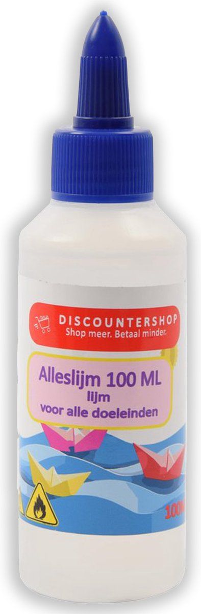 discountershop Hobbylijm universeel Alleslijm 100ML - Lijm voor papier, karton, textiel, piepschuim