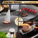 Plaque de cuisson - Plaque de cuisson plancha - 30 x 40 cm - 4 mm d'épaisseur - Acier inoxydable 304 - Incluant spatule et 20 papiers à burger - Argent