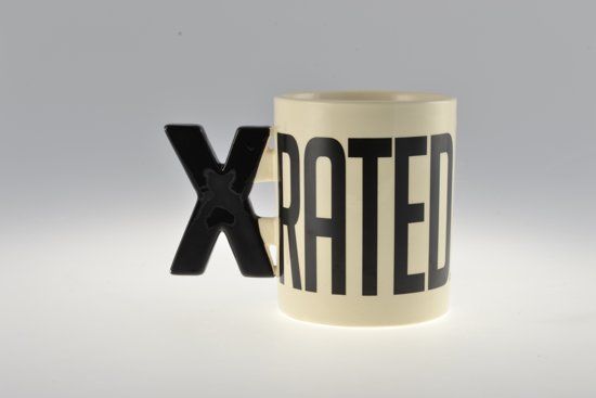 Giggle Beaver Alpha Mugs - Beker - X-Rated - Zwart/Wit