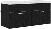 vidaXL Armoire de salle de bain, Chêne noir, 100 x 38,5 x 46 cm