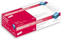 Unigloves Red Pearl Nitrile Work Gloves, Size S for Nail Technicians. Latex-Free Gloves for Manicure and Pedicure Treatments! Hygiene in Your Nail Salon!