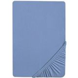 BIBERNA Hoeslaken katoen-fijnjersey, hoekhoogte tot 22 cm. (Blauw, 90-100 x 200 cm)