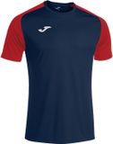 Joma Academy IV Shirt Korte Mouw Kinderen - Marine / Rood | Maat: 164