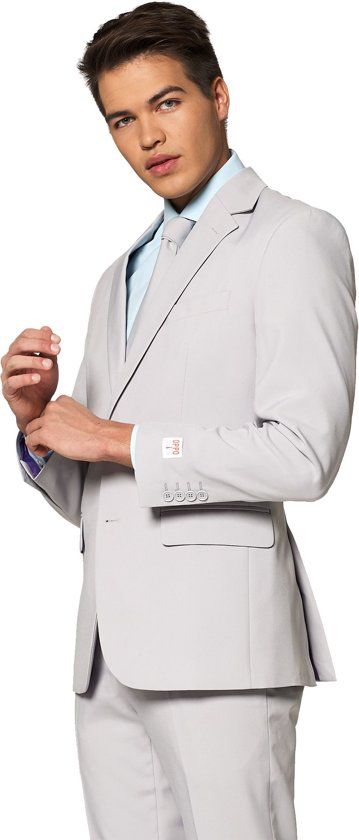 OppoSuits Groovy Grey - Heren Kostuum - Maat 54