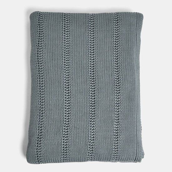 LOBERON Plaid Lémeré grijsblauw