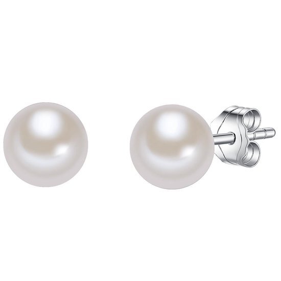 Valero Pearls Parel oorstekers Sterling zilver Gekweekte zoetwaterparels wit