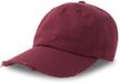 Atlantis Headwear Dad Hat Destroyed-S AT682 - Cardinal Red - One size