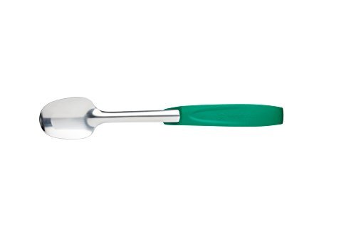 Kitchen Craft KitchenCraft MCSALSPNGRN MasterClass kleurgecodeerde sla-serveerlepel van roestvrij staal in catering-kwaliteit, 30 cm (12 inch) -groen (vegetarisch), edelsthal