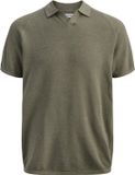 JACK&JONES - JJHILL KNIT SPLIT NECK SS26 Polo Heren L Katoen Vetiver