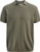 JACK&JONES - JJHILL KNIT SPLIT NECK SS26 Polo Heren L Katoen Vetiver