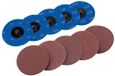 Draper DRA75621 Assortiment Aluminium Oxide Schuurschijven, Blauw, 75 mm, Set van 10 stuks