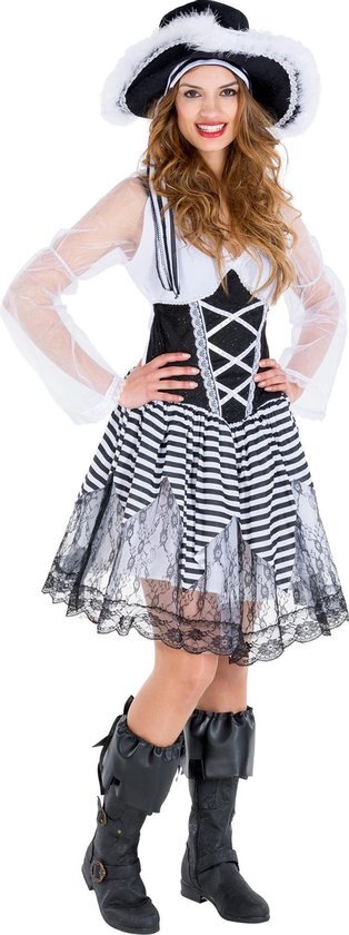 Tectake dressforfun - vrouwenkostuum piratenbruid Claire S - verkleedkleding kostuum halloween verkleden feestkleding carnavalskleding carnaval feestkledij partykleding - 300691