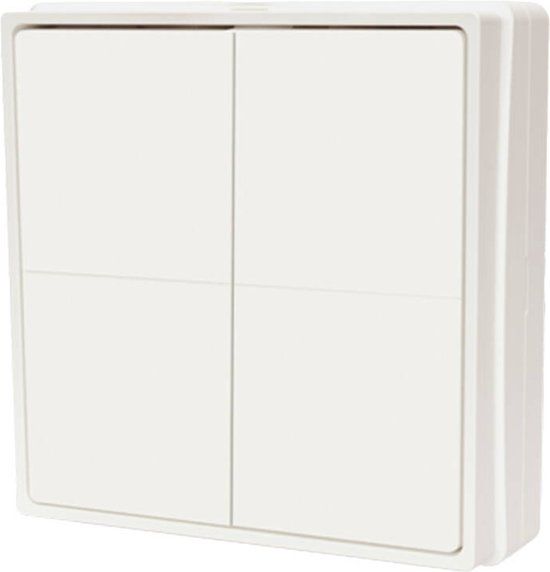 Shelly BLU Wall Switch 4 - Met dimfunctie - Ivoorkleurig