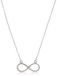 Beneto Halsketting zilver Infinity ketting AGS778/48 sBE0430