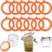 Kivora B.V. Set van 12 stuks siliconen weckringen, 95 x 73 mm, herbruikbaar, lekvrij, oranje