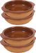 Merkloos / Sans marque Tapas schaaltjes - 8x - 15 en 17 cm - met handvat - crème brulee schaaltjes - terracotta