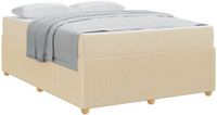 vidaXL Bedframe Crème Stof 140 x 200 cm