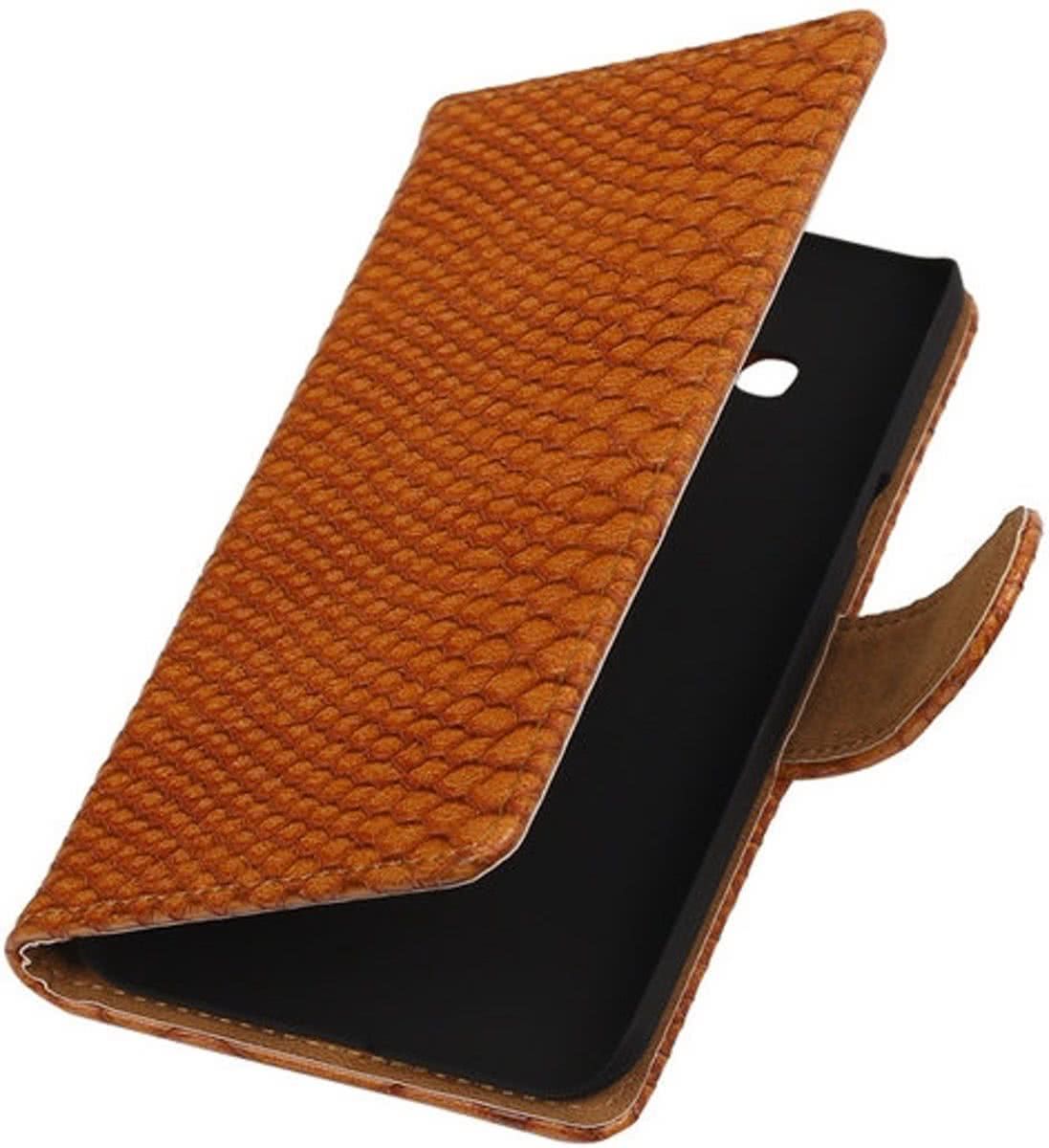 Best Cases Panda Best Cases Samsung Galaxy J3 - Slang Bruin Booktype Wallet Hoesje