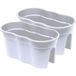 KHW Jardinière de balcon »Flowerclip XL«, lot de 2 (blanc)