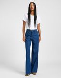 Lee Stella Wide Leg Jeans Dames W32 X L33 Zwart
