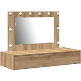 Table de toilette marron 100 x 40 x 70 cm bois d'ingénierie
