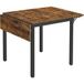 VASAGLE table à manger, table de cuisine pliable pour 2-4 personnes, pour petits espaces, marron-noir vintage KDT077B01