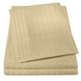 Dobby Streep Queen Lakens - 6-delig 1500 Supreme Collection fijn geborsteld microvezel diepe zak Queen lakenset Beddengoed - 2 extra kussenslopen, extra voordelig, Queen, Dobby salie