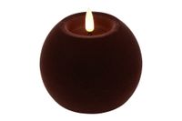 Led bolkaars Lyon D10H7,8 cm diep paars velvet