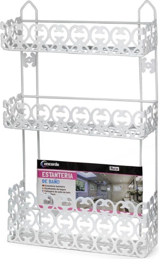 Concord Badkamerrekje - Wit - Metaal - 30x10x49 cm - 3 Lagen