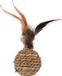 Flamingo Babs - Speelgoed Katten - Knuffel met veren - Natuurlijk - Touw