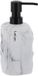 Tendance Paola vierkante zeepdispenser van polyresin met steeneffect, 400 ml, marmerdecor
