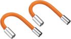 2 pièces tube d'extension en mousse, rallonge de robinet, tuyau de vidange d'évier, tube d'extension de robinet de salle de bain, rallonge, tuyau d'eau flexible, adaptateur orange (20 cm)
