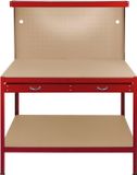 Monster Group BV établi + panneau suspendu + tiroir + éclairage - rouge - 120x60cm - 9w led