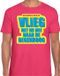 Bellatio Decorations Foute party Vlieg met me mee naar de regenboog verkleed/ carnaval t-shirt roze heren